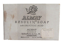 VINTAGE 60's ALMAY Resulin Soap Schieffelin & Co. N. Y. Made in USA NOS