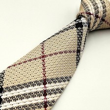 Burberry London Nova Check Silk Tie Mega Jacquard Rare Authentic