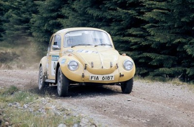 Robert McBurney Norman Smith Volkswagen Beetle Scottish Rally June- Old Photo