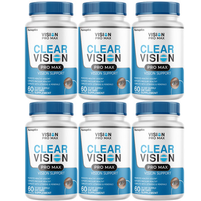 Vision Pro Max Vision Support, (6 Bottles) Official Eye Health Supplement 