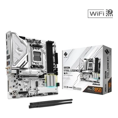 Asrock B850M STEEL LEGEND WIFI Amd Am5 Socket Motherboard Micro-Atx 4X Ddr5 Slot