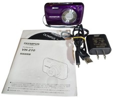 OLYMPUS VH-210 Compact Digital Camera 14MP Purple Tested Excellent Condition