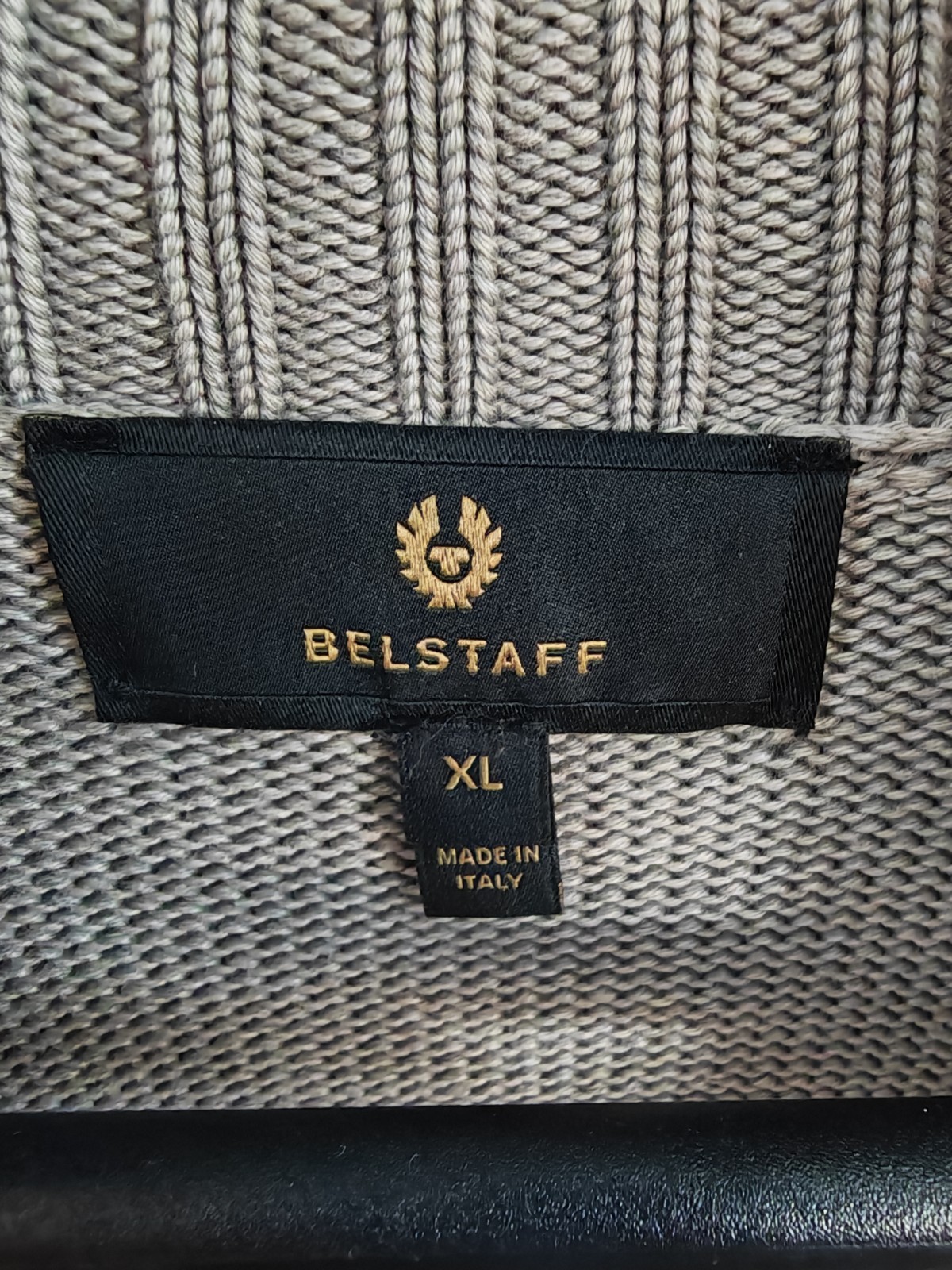 Belstaff Mineral Watch Quarter Zip Jumper Mens XL Grey Cotton Made in Italy image 4