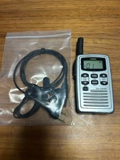 Alinco DJ-CH20 Earphone Microphone Used Set Walkie Talkie Radio Accessory
