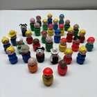 Huge Mixed Lot of 34 Vintage Fisher Price Little People Figures Wood And Plastic
