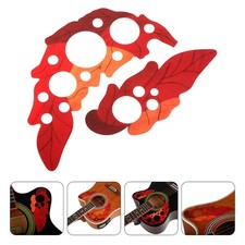  2 Pcs Guitar Finger Protectors Grape Leaf Shaped Pickguards Sound Hole