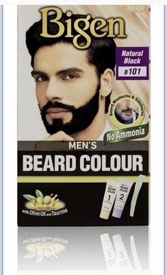 Bigen Mens Beard Colour Natural Black B101 40G- Pack Of 3