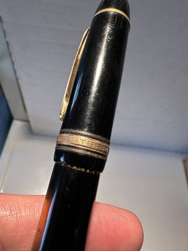 Pluma Estilográfica Mont Blanc Original 149 Obra Maestra 14C Nuevo en Caja Oro 14K 585 #4810 - Imagen 12 de 16