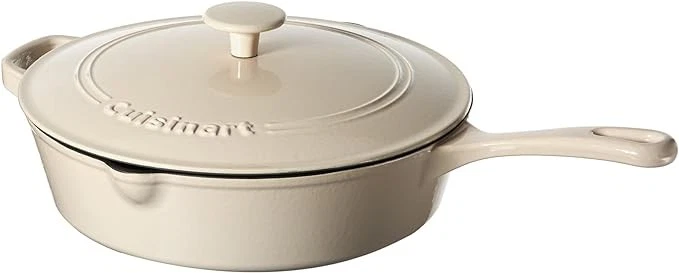 Freidora de pollo Cuisinart 12" hierro fundido CI45-30CW - crema - arañazos y abolladuras Foto 4 de 4