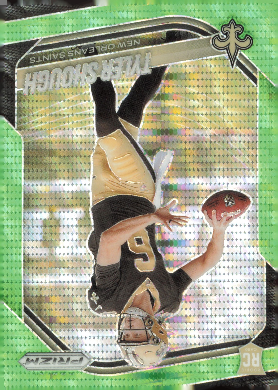 2025 Panini Prizm #327 Tyler Shough Neon Green Pulsar