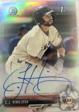 2017 Bowman Chrome Prospects Autographs Refractors C.J. Hinojosa CPA-CH 369/499