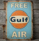 Gulf Oil Free Air 8 x 12 Vintage Style Novelty Metal Sign Made In USA New!