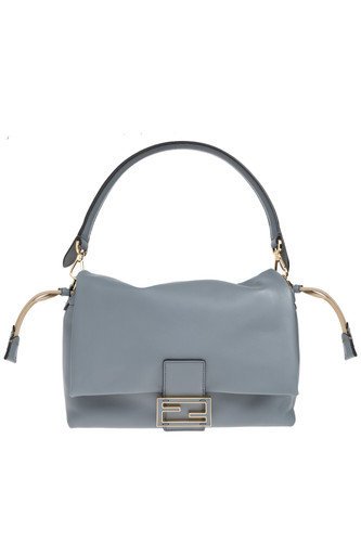 FENDI Mamma Baguette Medium $3700 Light Blue Shoulder Bag New & Authentic