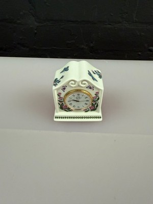 Portmeirion Botanischer Garten kleine Mantel Tischuhr 7 cm hoch 7 cm breit
