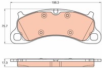 TRW Automotive GDB2057 Bremsscheiben-BremsbeläGe-Kit Porsche 991 351 949 02