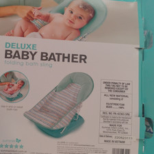 Summer Infant Deluxe Baby Bather Folding Bath Sling Green