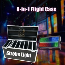 8pc 1000W 960LED Wall Wash Light Strobe RGBW DMX Stage DJ bar Light flight Case