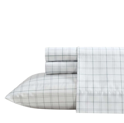 Broken Lines Green Queen Comforter Set Modern Geometric Bedding