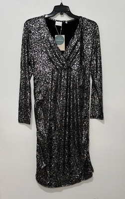 Mamalicious Metallic Party Dress - Size L
