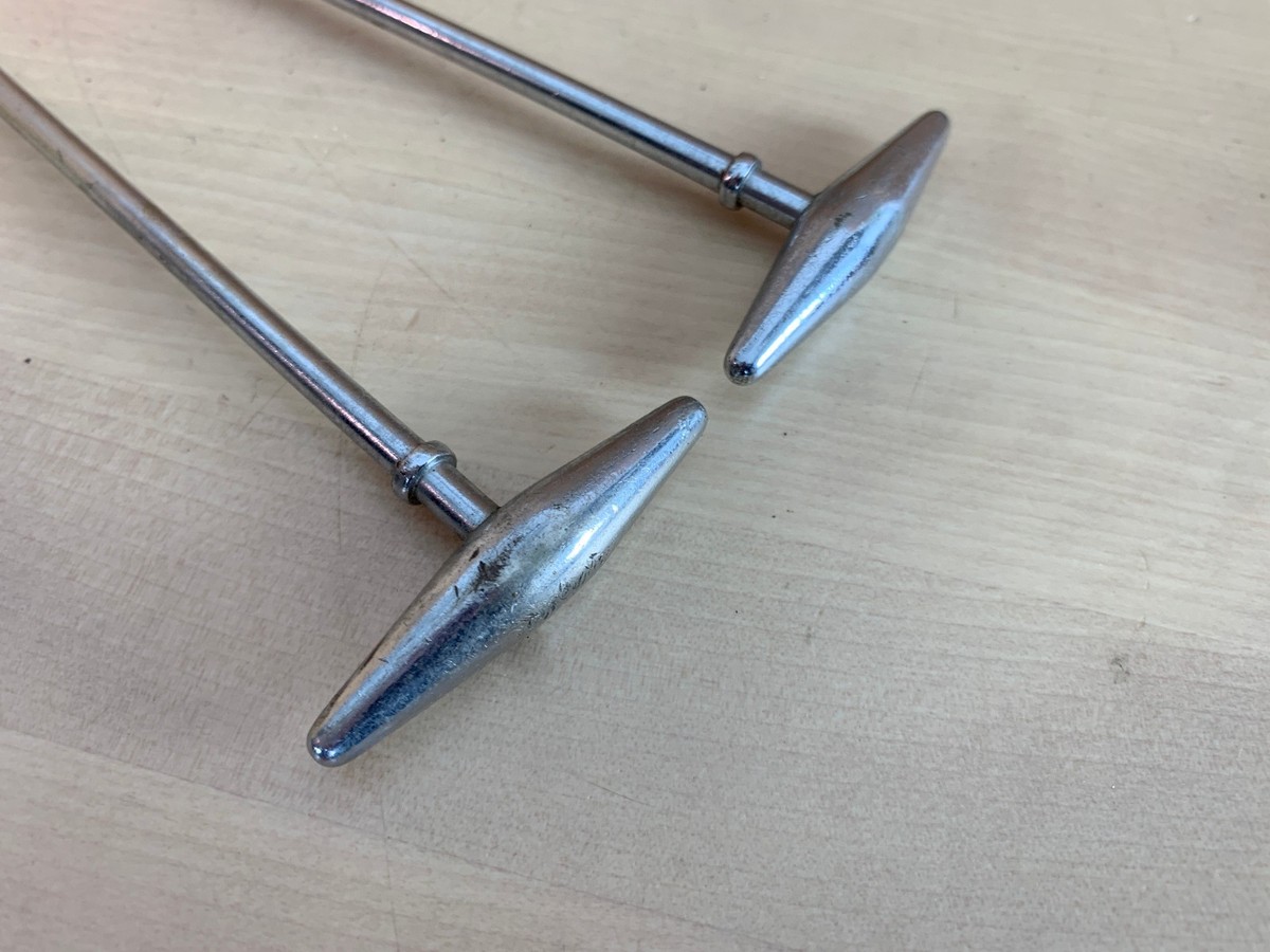 Lot of 2x SLINGERLAND Single Tension Bass Kick Drum T-ROD Parts 13