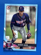 2018 Bowman Prospects Sky Blue #BP134 Wander Javier Minnesota Twins #/499