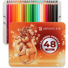 ARTISTIC EYE Premium Colored Pencils  Set of 48, Quality 3.8mm-Never Used