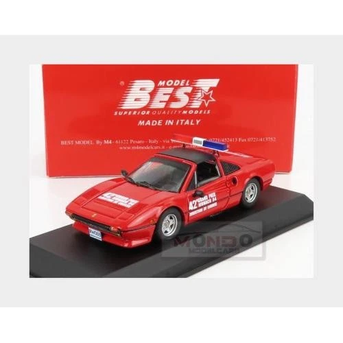 1:43 BEST Ferrari 308 Gts Official Safety Car F1 Monaco Gp 1984 Red BE9817 - Immagine 2 di 2