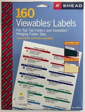 Viewables Multipurpose Folder Label Refill 160 Labels, #64915 (SHIPS FREE)