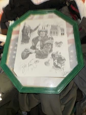 Drawing Of Bret Farve Green Bay Packers