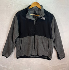 The North Face Denali Fleece Jacket Mens Medium Grey Black Full Zip