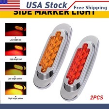 Universal Led Side Marker Lights 12v Truck Trailer Bullet Amber Red Light Lamp X Universal Led Side Marker Lights 12v Truck Trailer Bullet Amber Red Light Lamp X