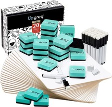 Dry Erase Boards, Small Whiteboard 20 Pack 9"X12" Double-Sided Mini Whiteboards