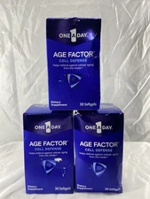 One A Day Age Factor Cell Defense Supplement (Lot of 3) 30ct/ea Exp 03/2026