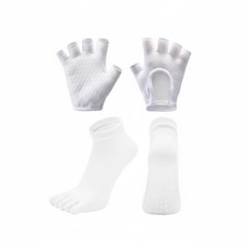 Non-Slip Exercise Socks and Gloves Vented Top Design for Women