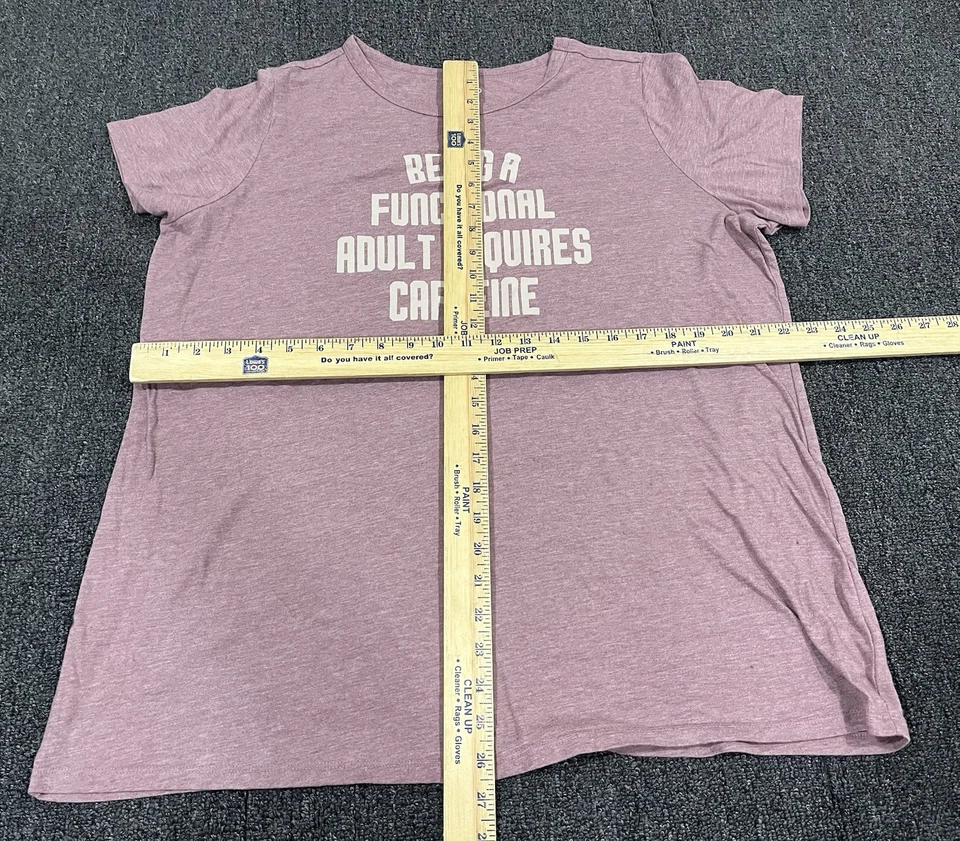 Camiseta roja Torrid "Ser un adulto funcional..." ajuste clásico de algodón talla 2 Foto 4 de 4