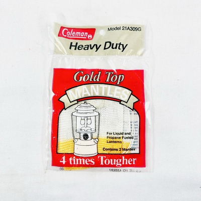 #ad Coleman 2 Pack of #21 String Tie Gold Top Mantles 200 220 228 275 288 290 295 $5.99