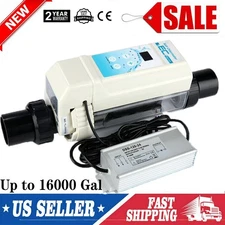 Salt Water Pool Chlorinator System, Easy Program,16K Gallon,1.5" & 2''Connection