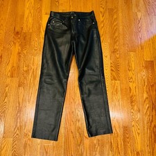 Las mejores ofertas en Pantalones de Cuero Negro para Hombres