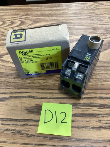 NIB Square D QO2100 Mini Circuit Breaker 100 A 2 Pole 240V