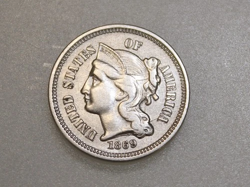 1869-P Three Cent Nickel — photo from the most recent tracked eBay sale