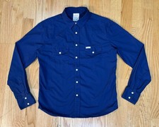 Topo Designs Long Sleeve Pearl Snap Front Pockets Shirt Women’s Medium USA Made