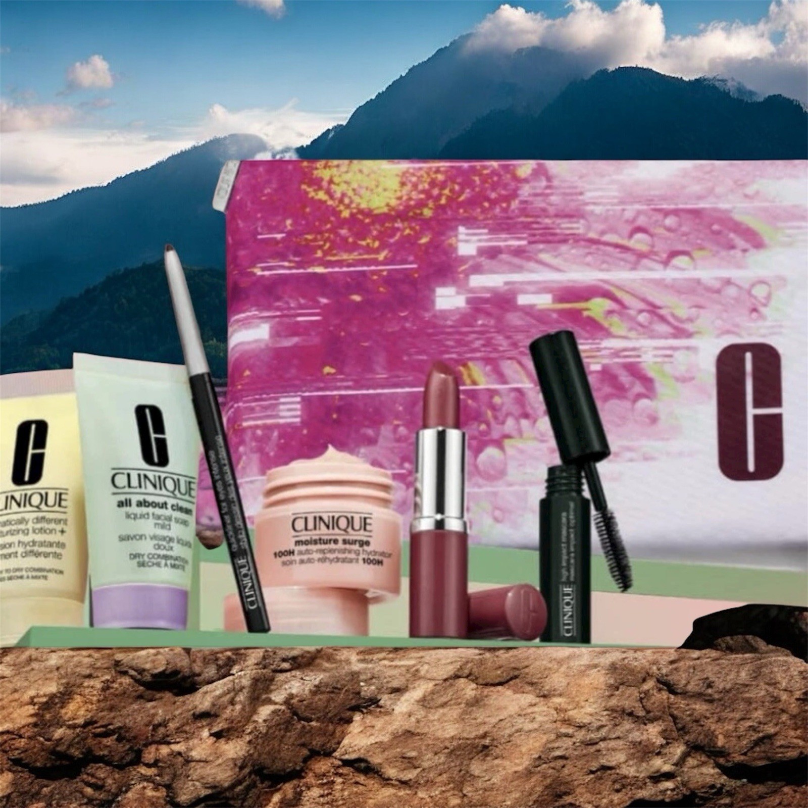 NEW CLINIQUE LOTION MOISTURE SURGE CREAM GIFT SET BAG Christmas Cleanser Face