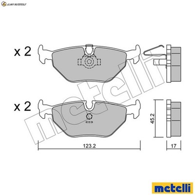 BREMSBELAGSATZ SCHEIBENBREMSE 22-0210-0 FÜR BMW M47D20 2.0L 4cyl 5 E39 M57D25