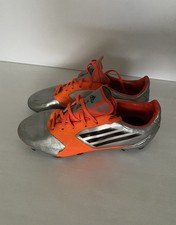 Adidas F50 Adizero Leather Soccer Boots Cleats Gray Orange Size 5.5