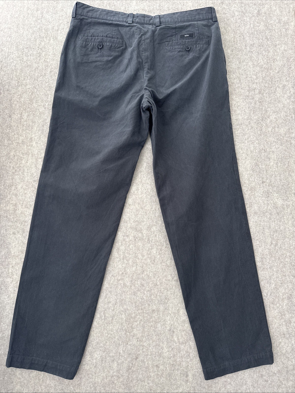 Hugo Boss Chuck Tailored Straight Cotton Pants Gray Mens 34x33 thumbnail 9
