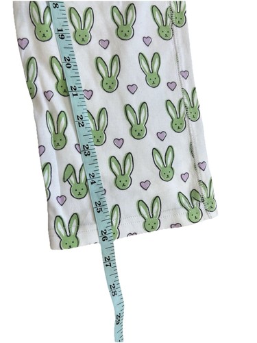 Roller Rabbit Green Love Bunny Henley Pants Pajamas XXs Preppy Teen - Picture 9 of 13