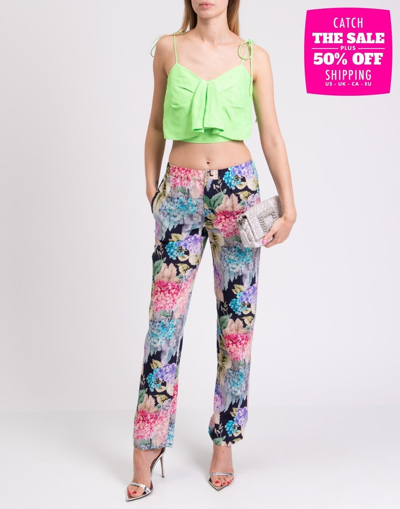 MSGM Cropped Top Green Strappy Draped IT40 US4 UK8 Made in Italy RRP€360