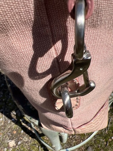 Borsa a tracolla Donald J Pliner vintage rosa con manico superiore - Foto 8 di 17