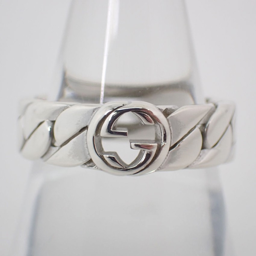Pre-owned] GUCCI 925 Interlocking G Ring / US size 9 / j90-6 | eBay
