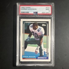 Topps 1992 Topps Darren Woodson Rookie #727 PSA 9 Dallas Cowboys Card. rookie card picture